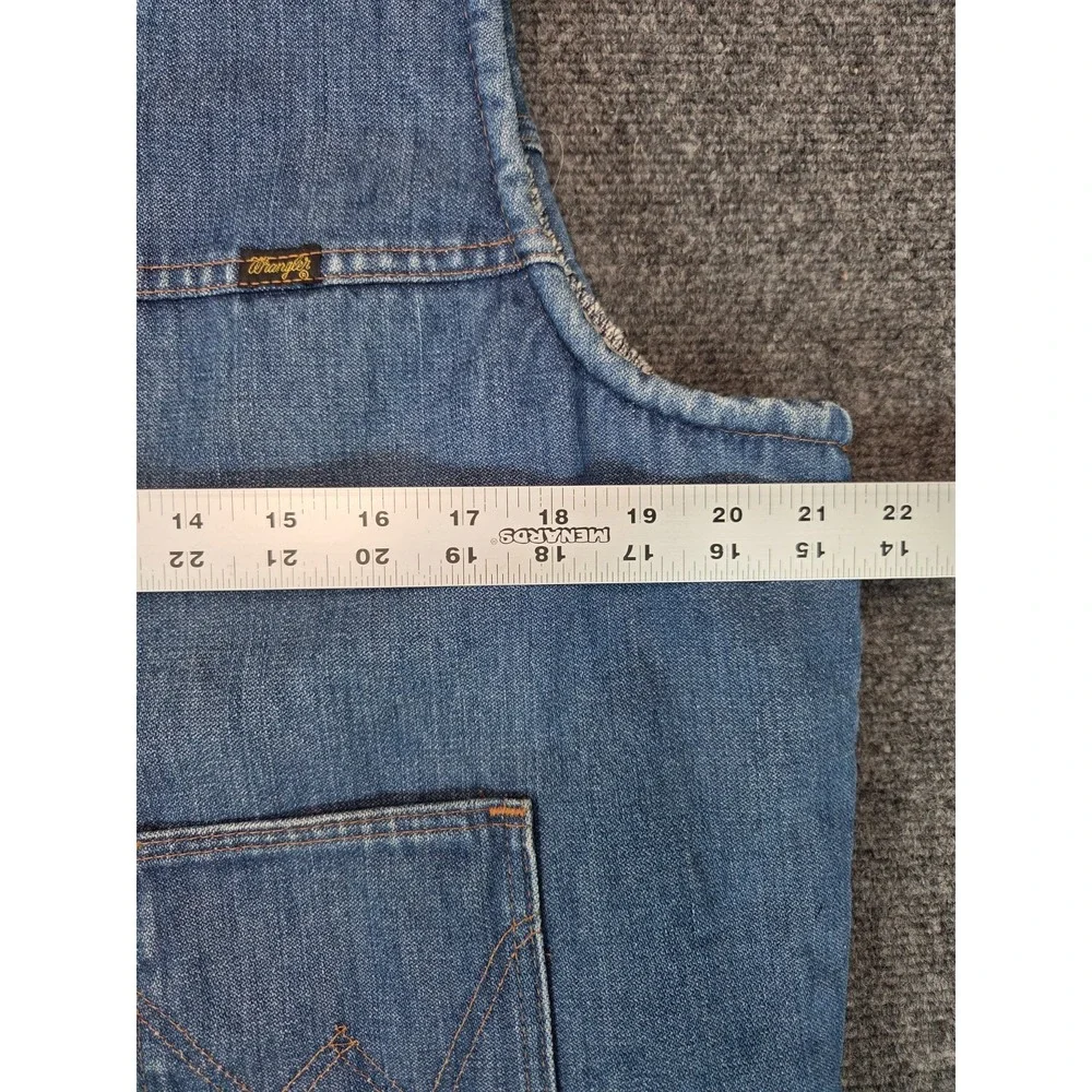 Vintage Wrangler Vest Mens Large Blue Fleece Lined 14oz Denim No Fault USA